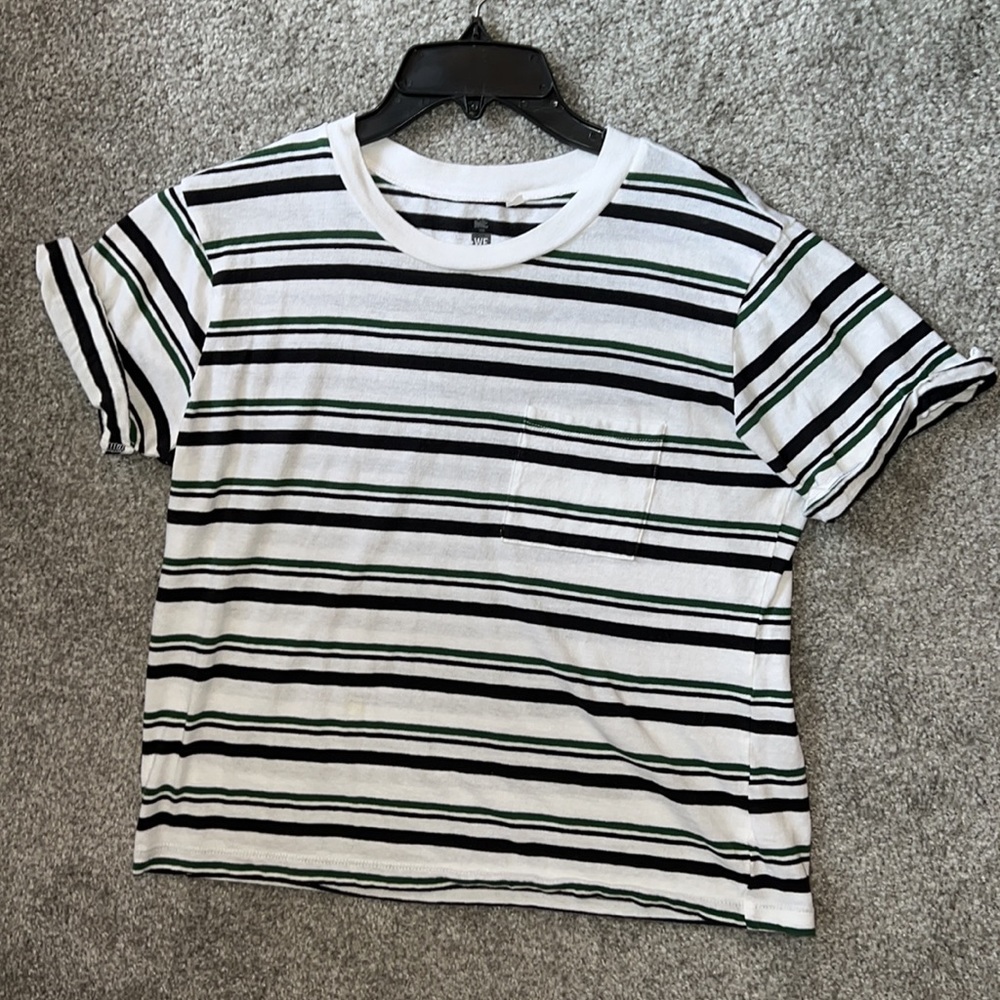 Striped crop tee